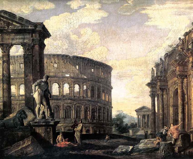 Giovanni Paolo Panini Ancient Roman Ruins oil painting image
